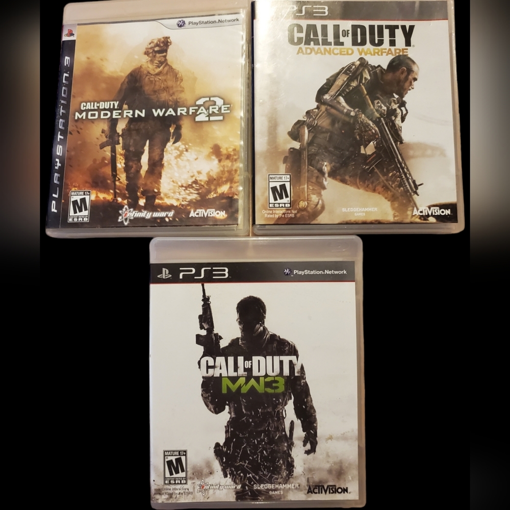 PS3 Call of Duty Bundle- Modern Warfare 2, MW 3, Advanced Warfare Playstation 3
